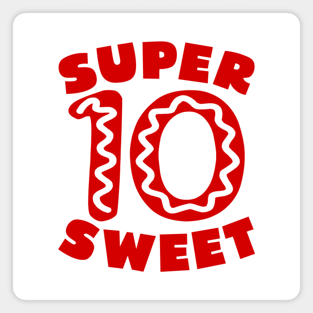 Super Sweet 10 Donut Birthday Magnet by colorsplash